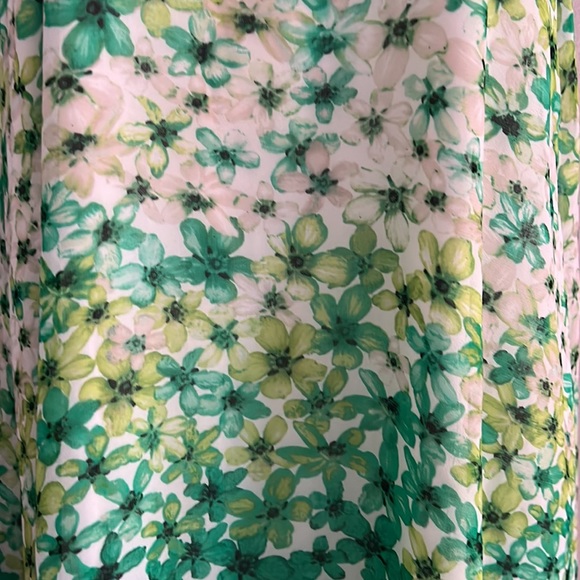 CALVIN KLEIN. Floral green swing dress/fully lined - Picture 4 of 8